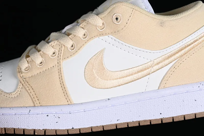 All categories Air Jordan Jordan series basketball shoes Air Jordan 1 Low Air Jordan 1 Low AJ1 Joe 1 electric embroidery white and yellow low-top cultural basketball shoes FN3722-701